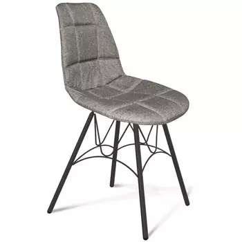 Стул на черном каркасе пепельный/черный муар Sheffilton SHT-ST29-С/S100 7536713801