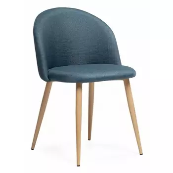 Стул Woodville на металлокаркасе Aldo blue / wood 15369