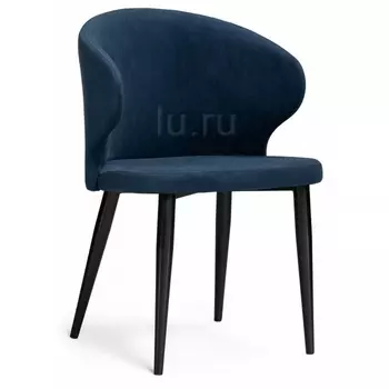 Стул Woodville на металлокаркасе Алсисар темно-синий / черный 469976