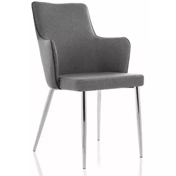 Стул на металлокаркасе Benza grey fabric 11197 (Woodville)