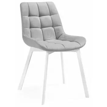 Стул Notta на металлокаркасе Челси светло-серый / белый каркас 489744