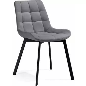 Стул на металлокаркасе Челси (Челси серый 02 / черный) Notta арт.582144