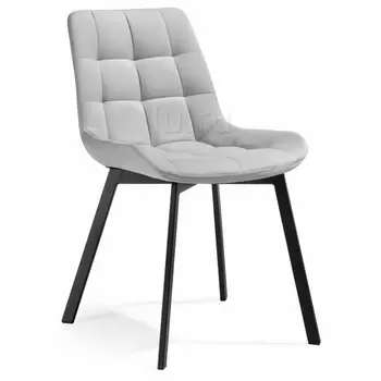 Стул Notta на металлокаркасе Челси светло-серый / черный каркас 489743