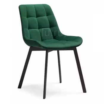 Стул Notta на металлокаркасе Челси зеленый / черный 493364