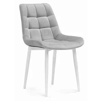 Стул Notta на металлокаркасе Челси К светло-серый / белый 502091