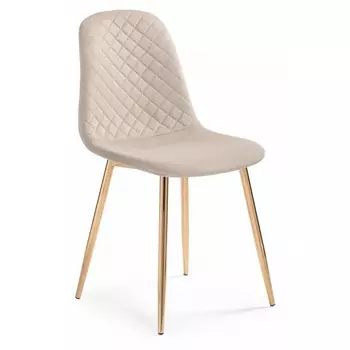 Стул Woodville на металлокаркасе Dabl latte / gold 15325