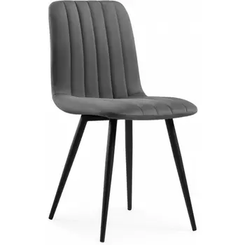 Стул на металлокаркасе Дани Мебрешения (Дани серый велюр velutto 32 / черный) Notta арт.572067