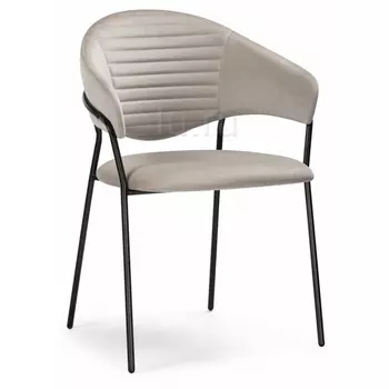 Стул Woodville на металлокаркасе Рансол дымчатый / черный глянец 483860