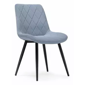 Стул на металлокаркасе fox black / light blue (Woodville)