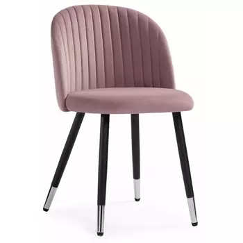 Стул Woodville на металлокаркасе Gabi light purple / black 15200