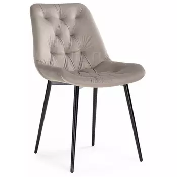 Стул Woodville на металлокаркасе Гояр светло-коричневый / черный глянец 464208