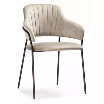 Стул Woodville на металлокаркасе Инклес дымчатый / черный глянец 483858