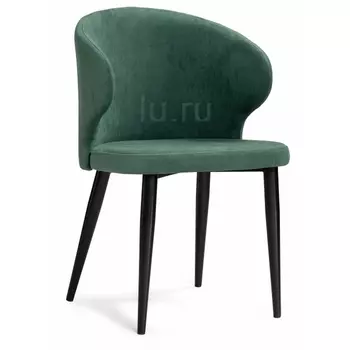 Стул Woodville на металлокаркасе Алсисар катания изумруд / черный 469974