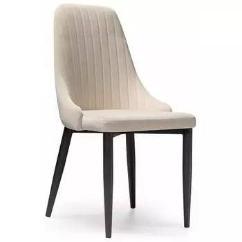 Стул Woodville на металлокаркасе Kora beige / black 15099