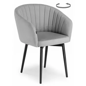 Стул Woodville на металлокаркасе Моншау крутящийся velutto 52 / черный 462148