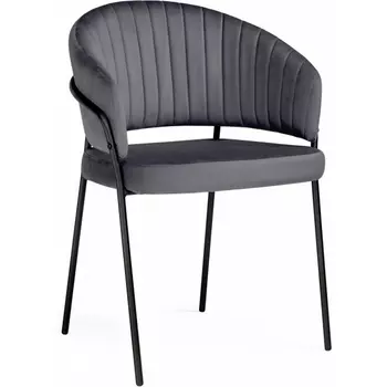 Стул на металлокаркасе Лео (Лео антрацитовый brandy light 28 / черный) Woodville арт.592480