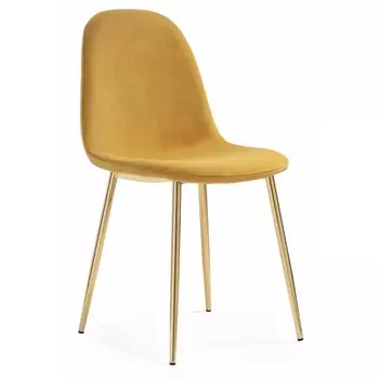 Стул Woodville на металлокаркасе Lilu 1 yellow / gold 15371