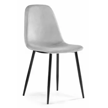 Стул Woodville на металлокаркасе Lilu light grey / black 15119