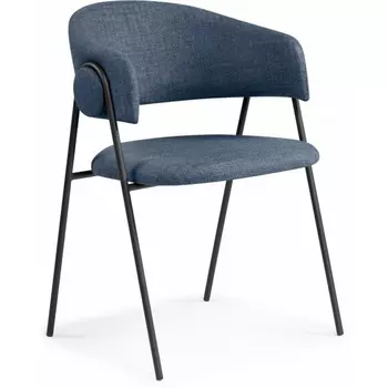 Стул на металлокаркасе Notta Криспиан синий / черный арт.612888
