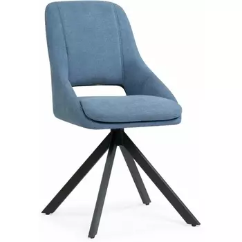Стул на металлокаркасе Notta Оливер крутящийся синий / черный арт.612666