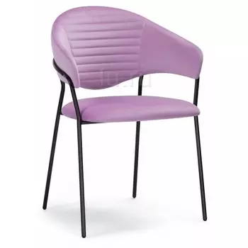 Стул Woodville на металлокаркасе Рансол лиловый / черный глянец 483859
