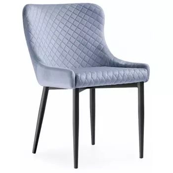 Стул Woodville на металлокаркасе Teo light blue / black 15021