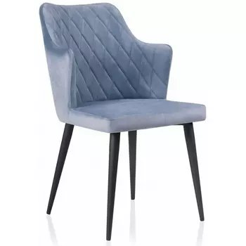 Стул Woodville на металлокаркасе Velen light blue 15026