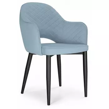 Стул на металлокаркасе Vener light blue / black 15092 (Woodville)