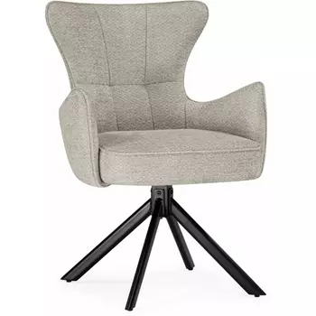 Стул на металлокаркасе Woodville Atlanta beige / black крутящийся арт.15831