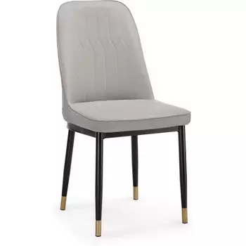 Стул на металлокаркасе Woodville Flor light gray / black