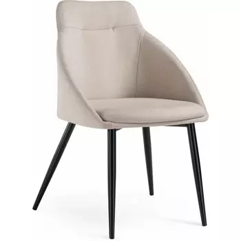 Стул на металлокаркасе Woodville Фусе бежевый / черный