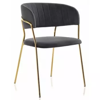 Стул Woodville на металлокаркасе Kamelia grey / gold 11777