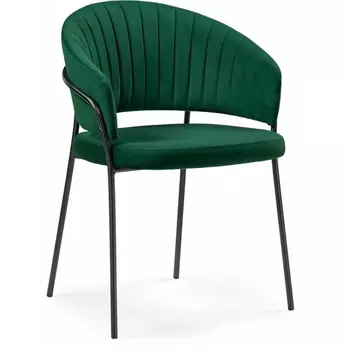 Стул на металлокаркасе Woodville Лео изумрудный / черный арт.584281
