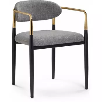 Стул на металлокаркасе Woodville Lord gray / black / gold