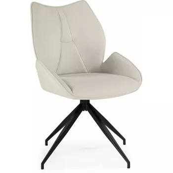 Стул на металлокаркасе Woodville Miranda 360 крутящийся beige / black арт.15847