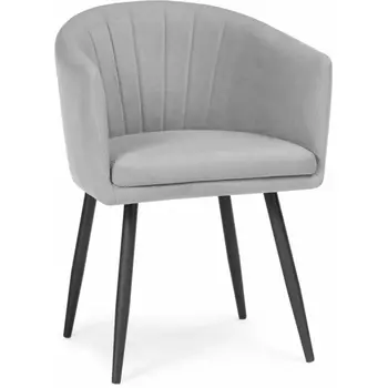 Стул на металлокаркасе Woodville Валета серый / черный