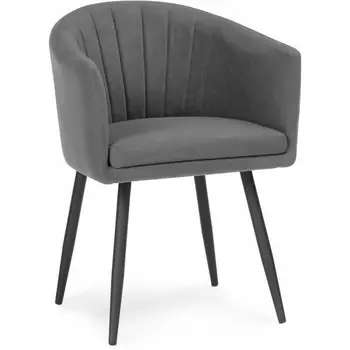 Стул на металлокаркасе Woodville Валета темно-серый / черный