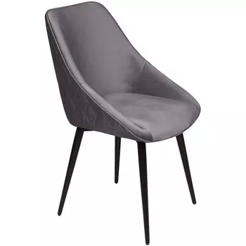 Стул Neo ромб, поворотный на 90 градусов, функция возврата, антишум, бархат серый 27/опора конус Top Concept арт.22055