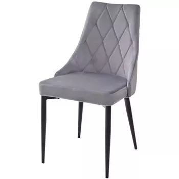 Стул NEPAL BLUVEL-14 GREY/ черный каркас, велюр (M-City)