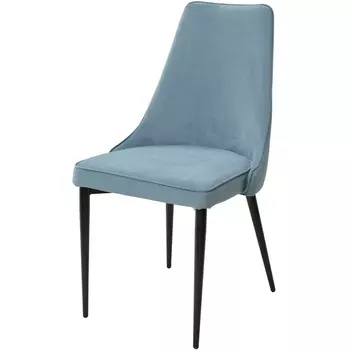 Стул СЕРО-ГОЛУБОЙ ГЕКСАГОН, велюр 53/ 794/ черный каркас M-City NEPAL-P 461MC03844