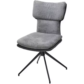 Стул NEVIS 360 град поворот с возвратом TENDER WAY80 серый, шенилл/ ODIN18 тем-серый / Черн, ®DISAUR M-City