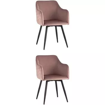 Стул Ника вращающийся велюр пыльно-розовый 2 шт. Stool Group (арт.УТ000036517)