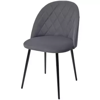 Стул НИРВАНА, цвет серый #H14, велюр / черный каркас (M-City)