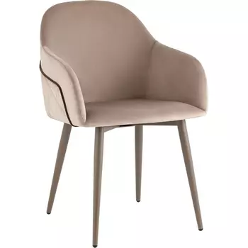 Стул Новел New велюр серо-коричневый, ножки бежево-серые Stool Group арт.УТ000039823