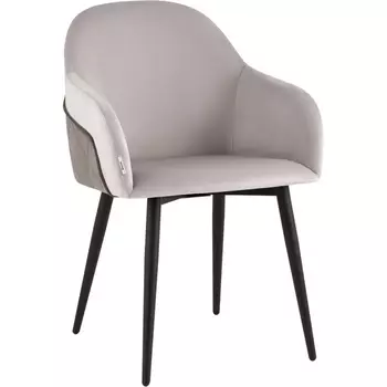 Стул Новел New велюр светло-серый с темно-серой спинкой Stool Group арт.УТ000039824