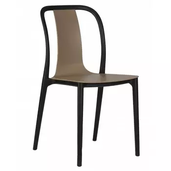 Стул обеденный (черный/бежевый) Dobrin 669PP-LMZL ADAM ADAM, цвет сиденья бежевый, основания черный