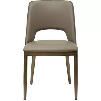 Стул обеденный экокожа бежевый+бронза 47*52*87см Garda Decor арт.163YH-06574