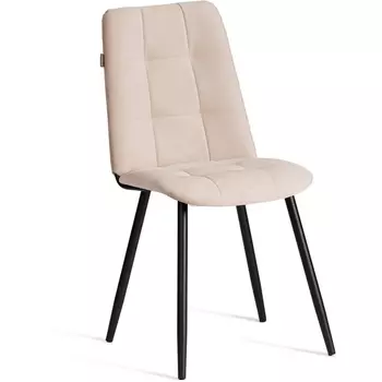 Стул обеденный Asti Tetchair (Велюр/Молочный,Черный) арт.21840