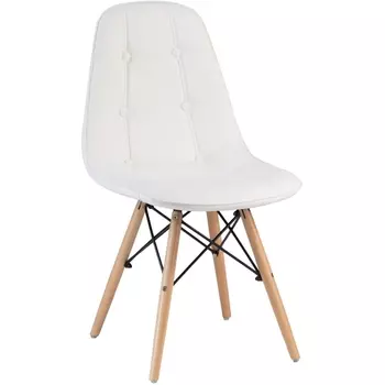 Стул обеденный (ножки светлый бук, белый) Dobrin 301-LMZL BENNET BENNET, цвет сиденья белый, основания бук