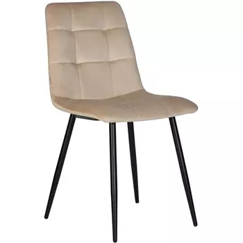 Стул обеденный CHILLY (Бежевый Holland 07, основание черное) (Dobrin)